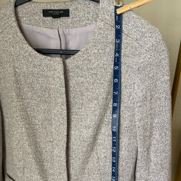 Ann Taylor 6P Silver Tweed Blazer Chanel Style Power Piece - Picture 8 of 13